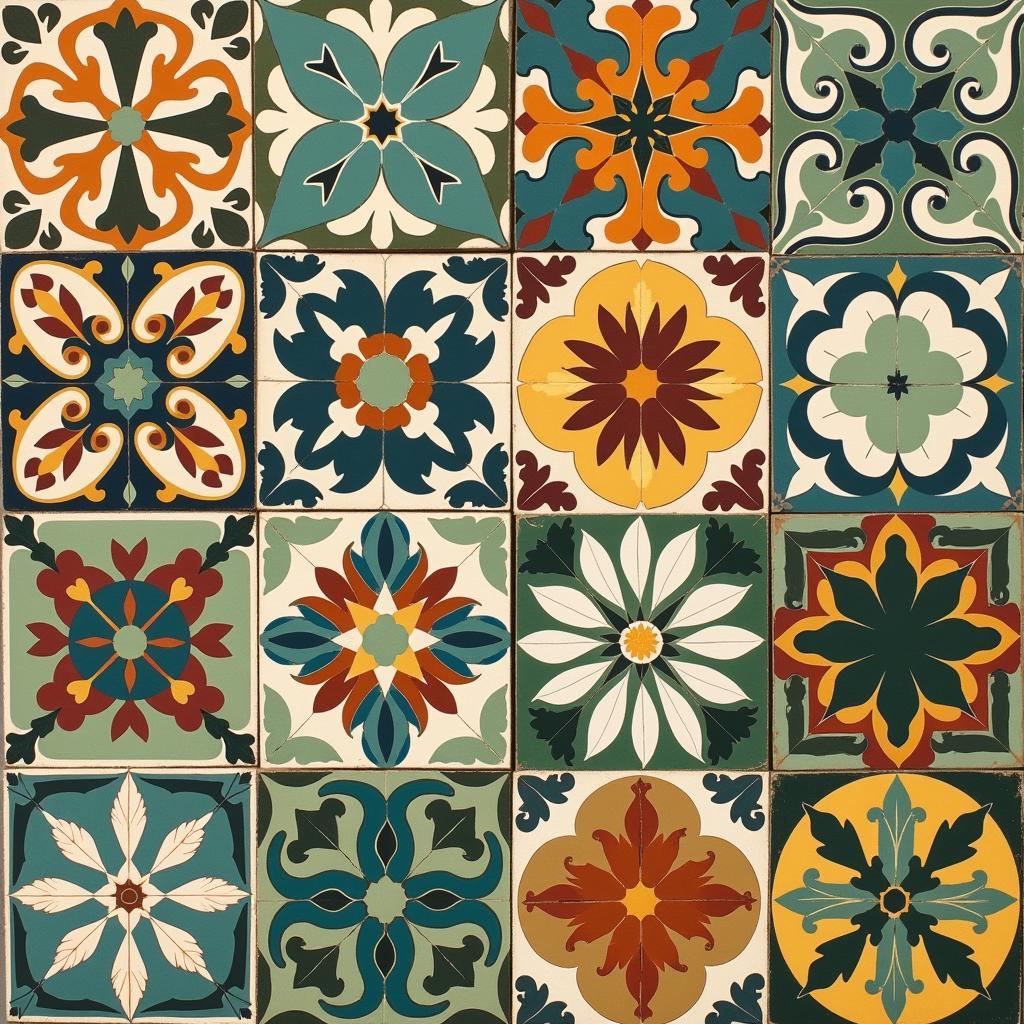 Intricate Patterns of Arts and Crafts Floor Tiles