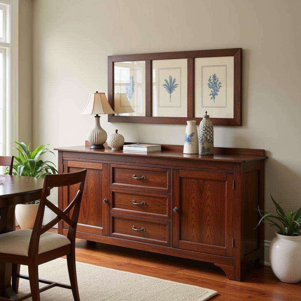 Arts and Crafts Sideboard in a Dining Room Setting