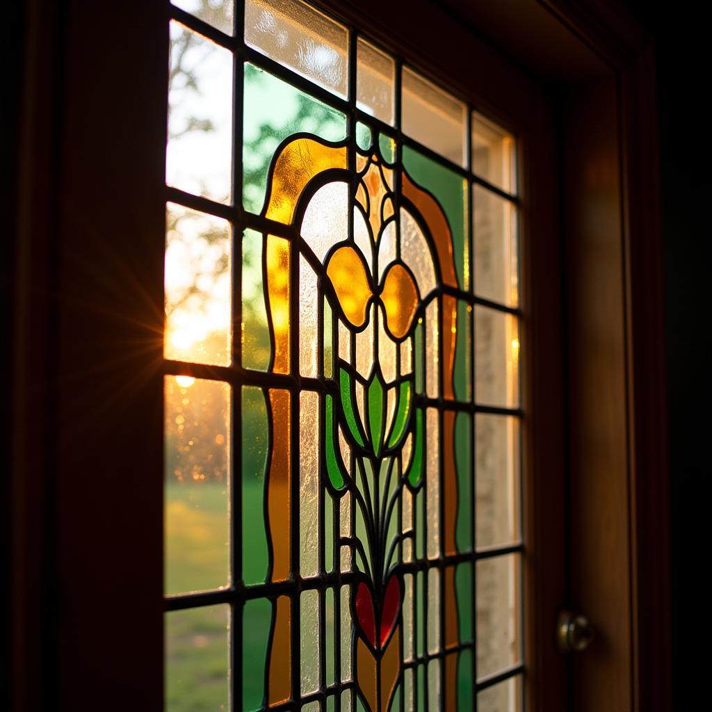 Leaded Glass Arts and Crafts Window Design