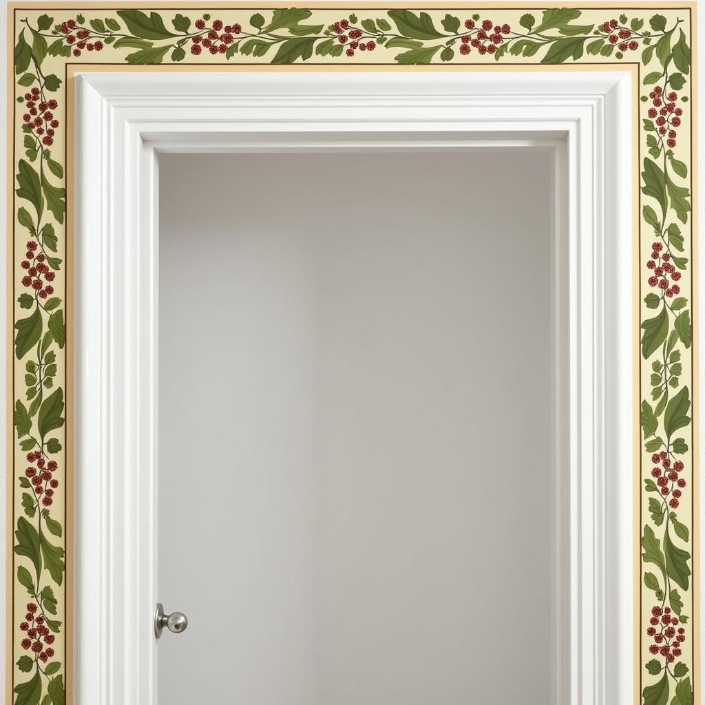 Arts and Crafts Wallpaper Border Framing a Doorway