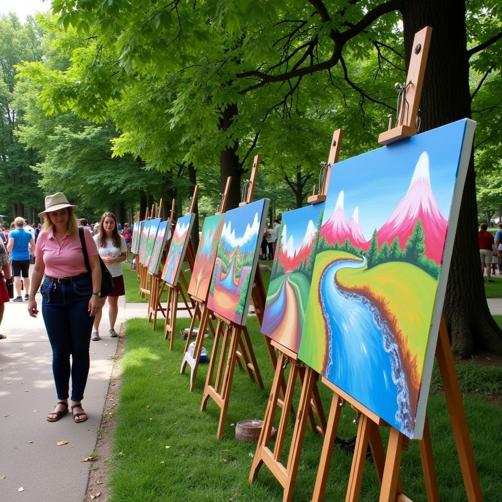 Arts in the Park Decatur IL: Vibrant Painting Display