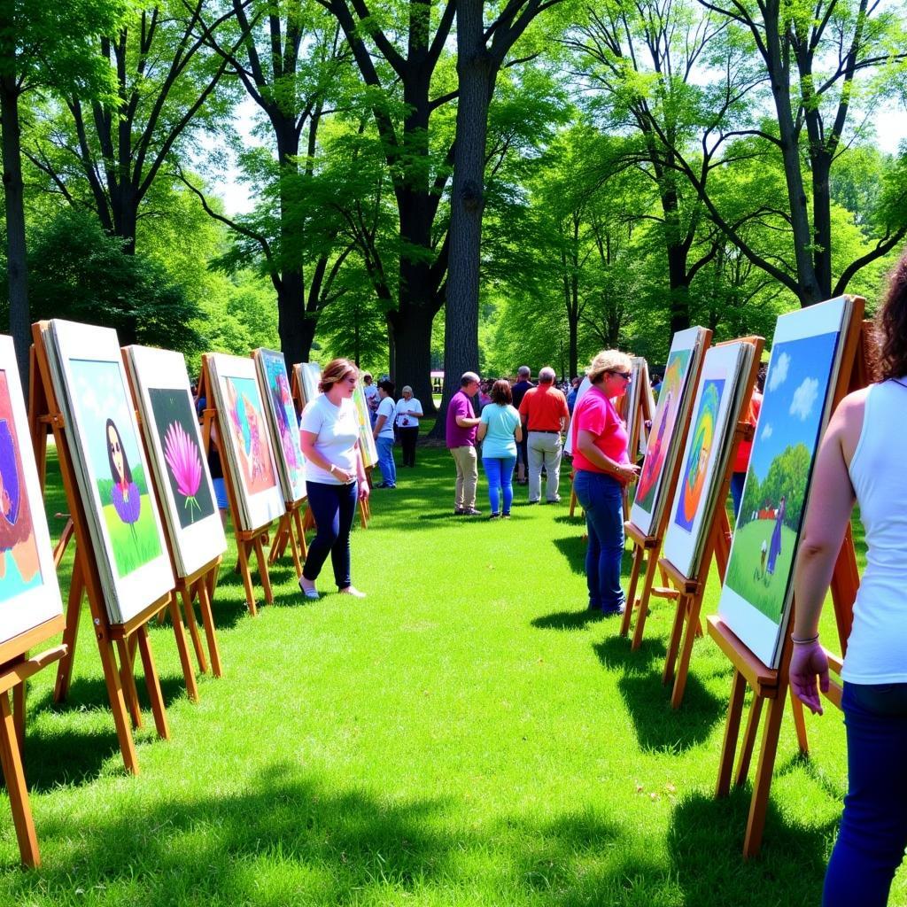 Art Display at Arts in the Park Manhattan KS