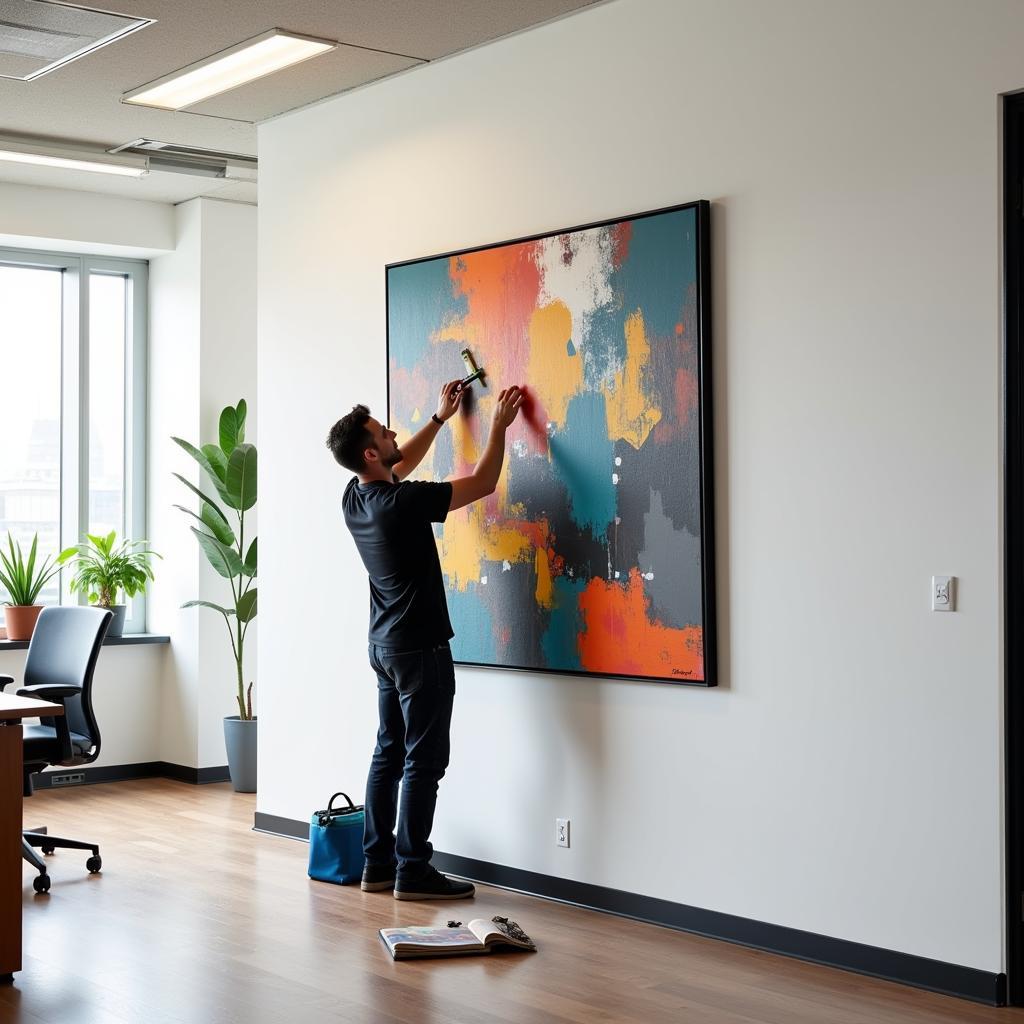 Installing Rented Artwork