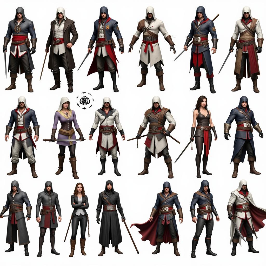 Diverse Fan Art Interpretations of Assassin's Creed