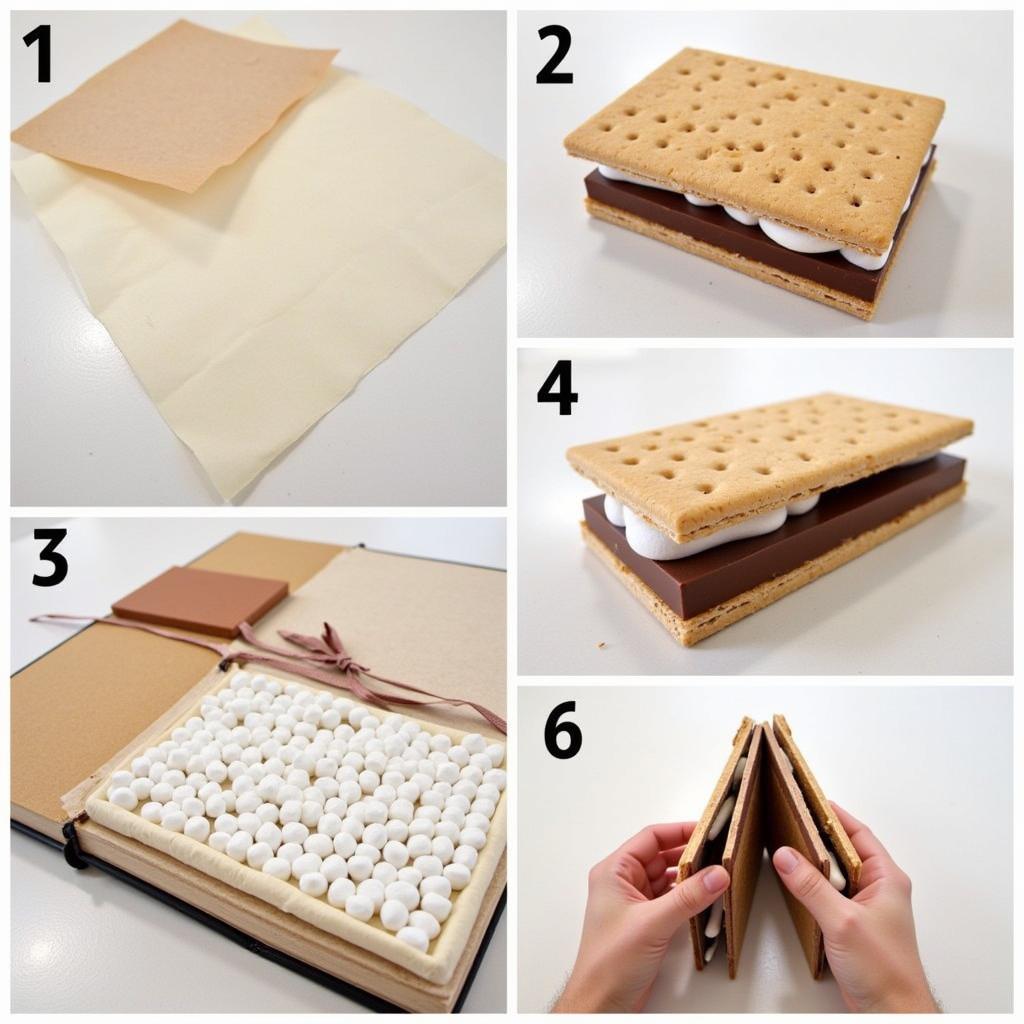 Step-by-step guide to assembling a s'more book