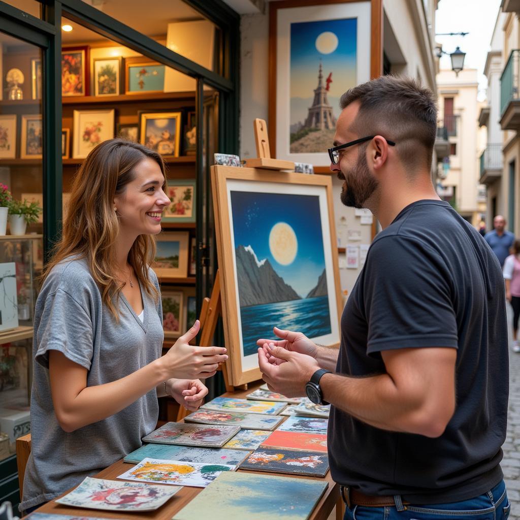 Athens Art Shop Interaction