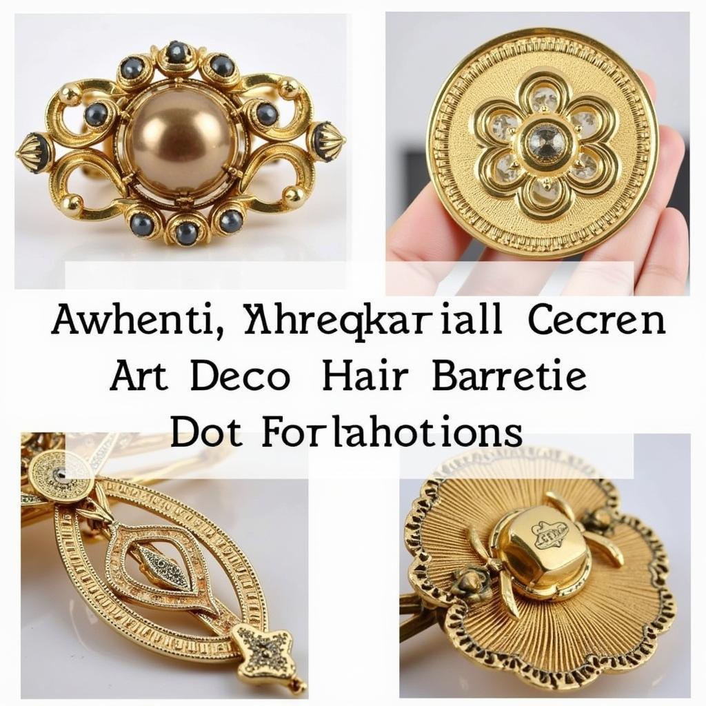 Authentic and Reproduction Art Deco Barrettes