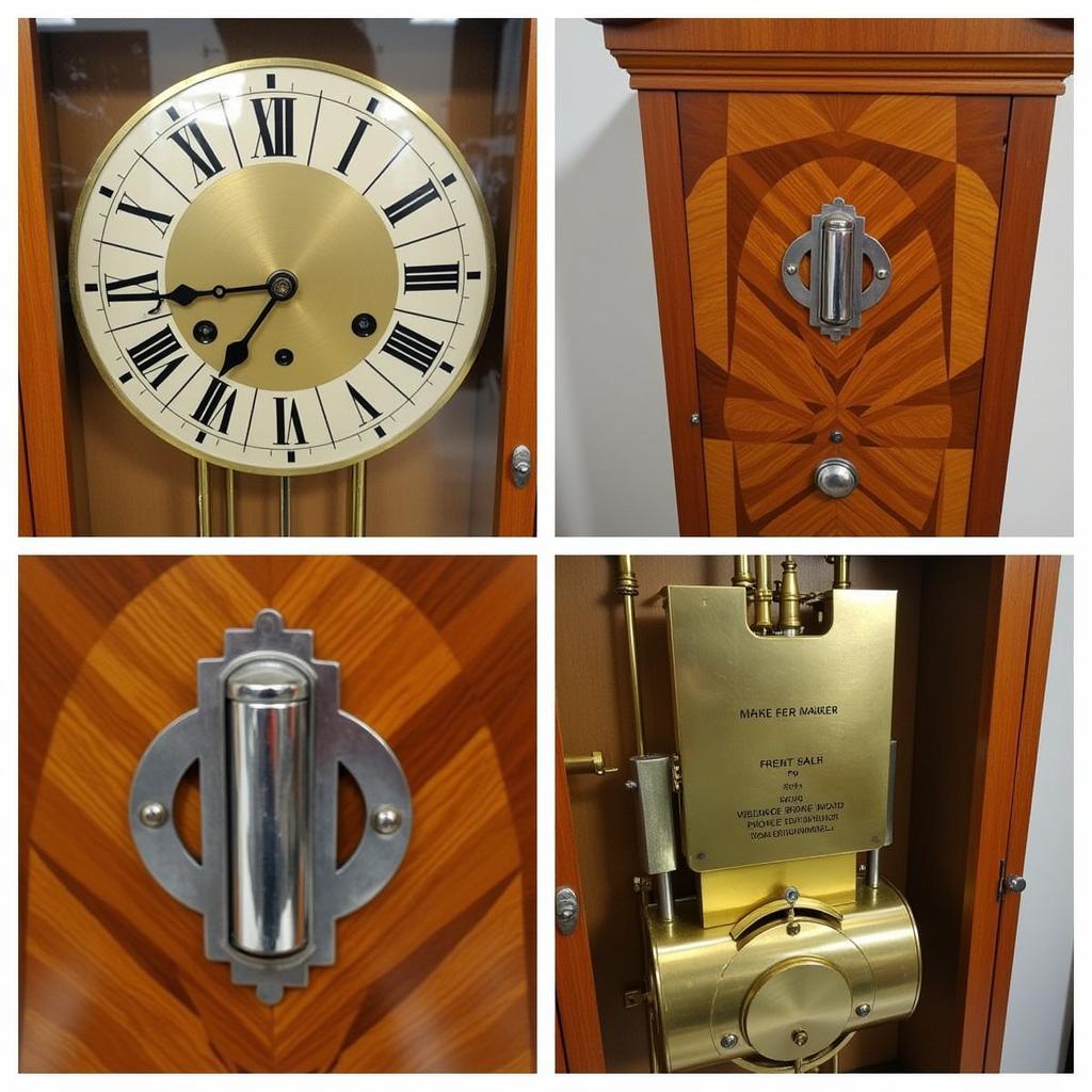 Authentic Art Deco Longcase Clock Details