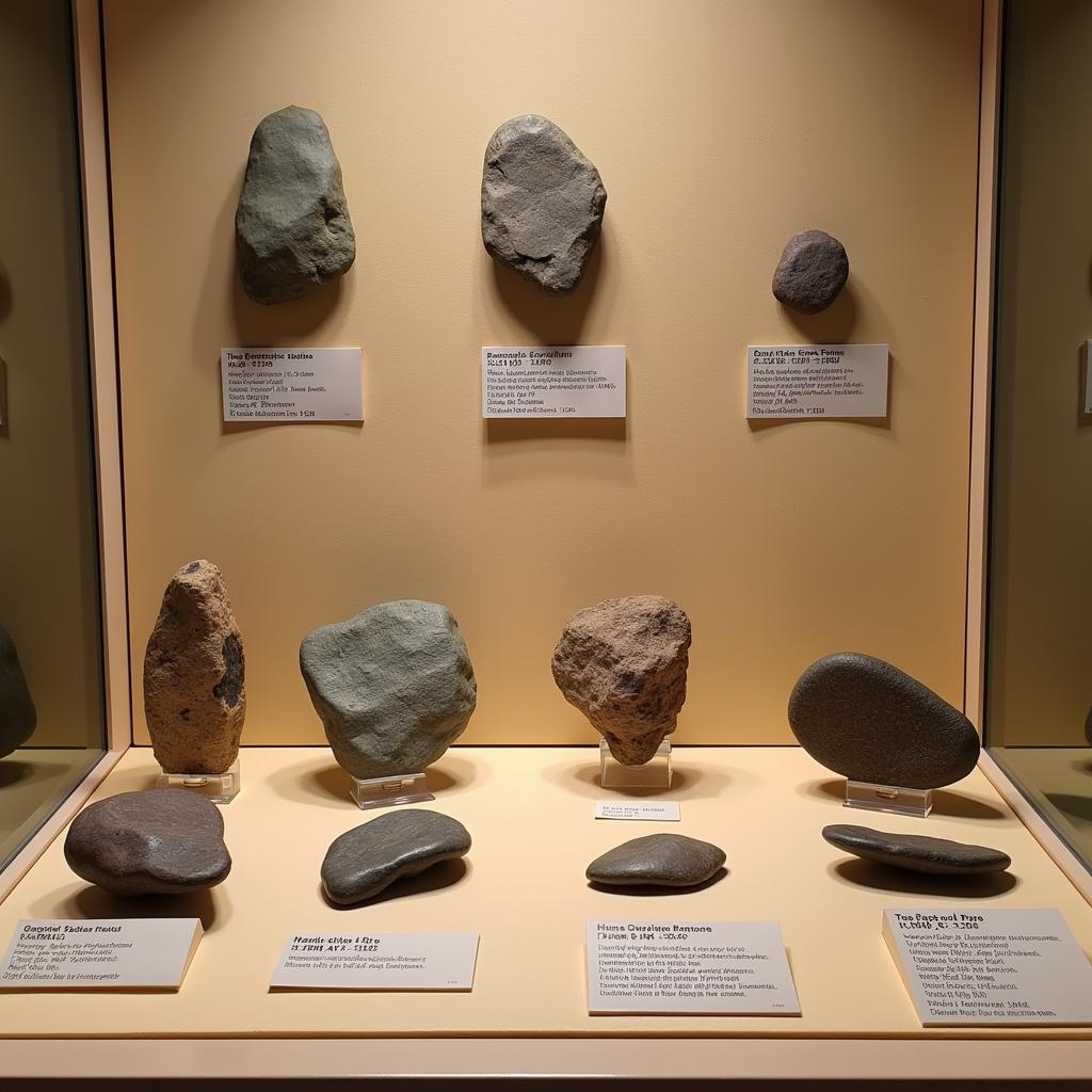 Authentic Native American Rock Art Displayed in a Gallery Setting