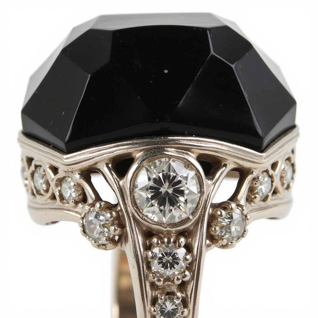 Authentic Onyx Art Deco Ring