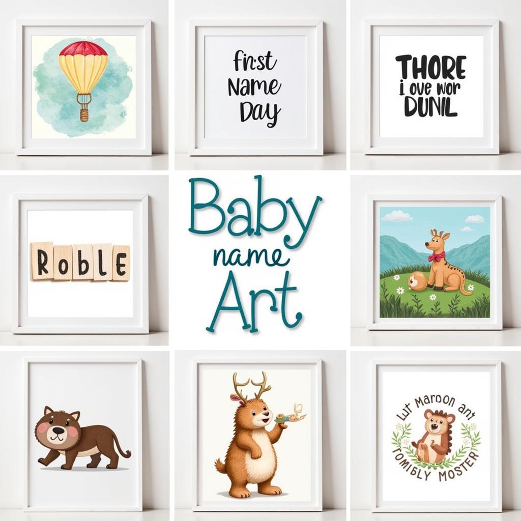 Different Styles and Techniques in Baby Name Art