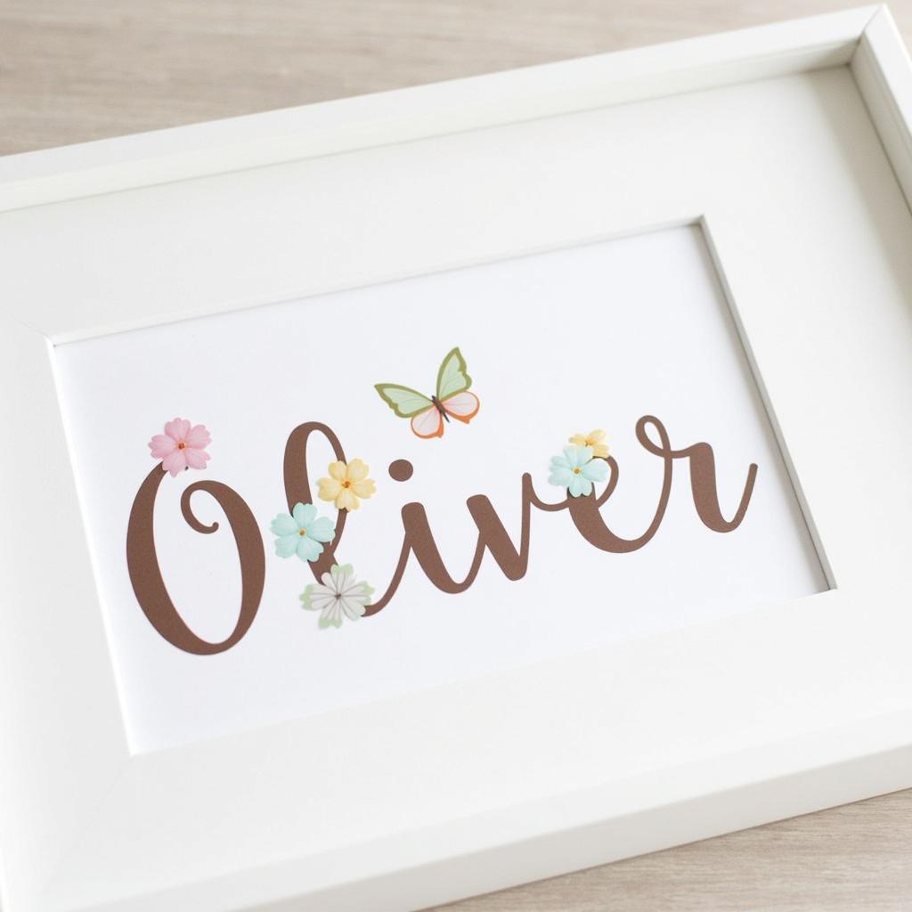 Personalized Baby Name Art for Nursery Decor