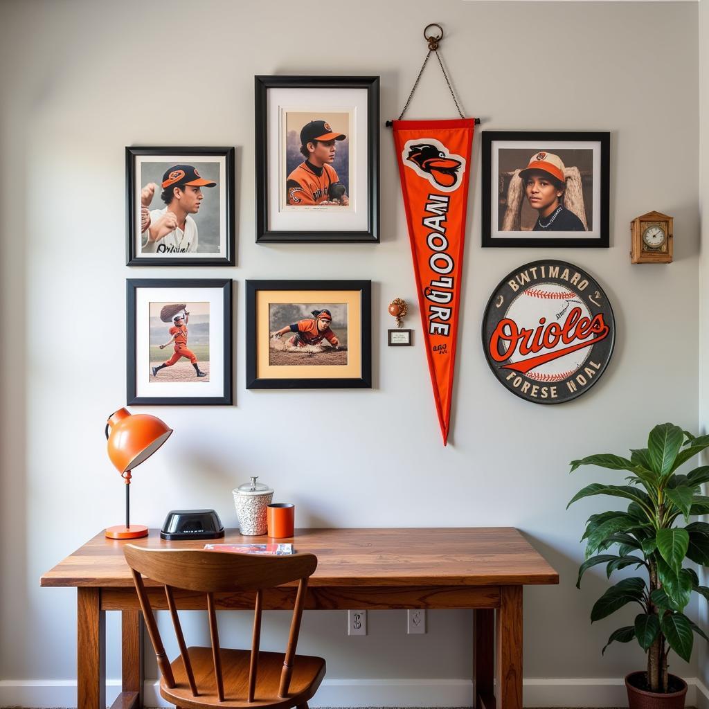 Baltimore Orioles Themed Gallery Wall