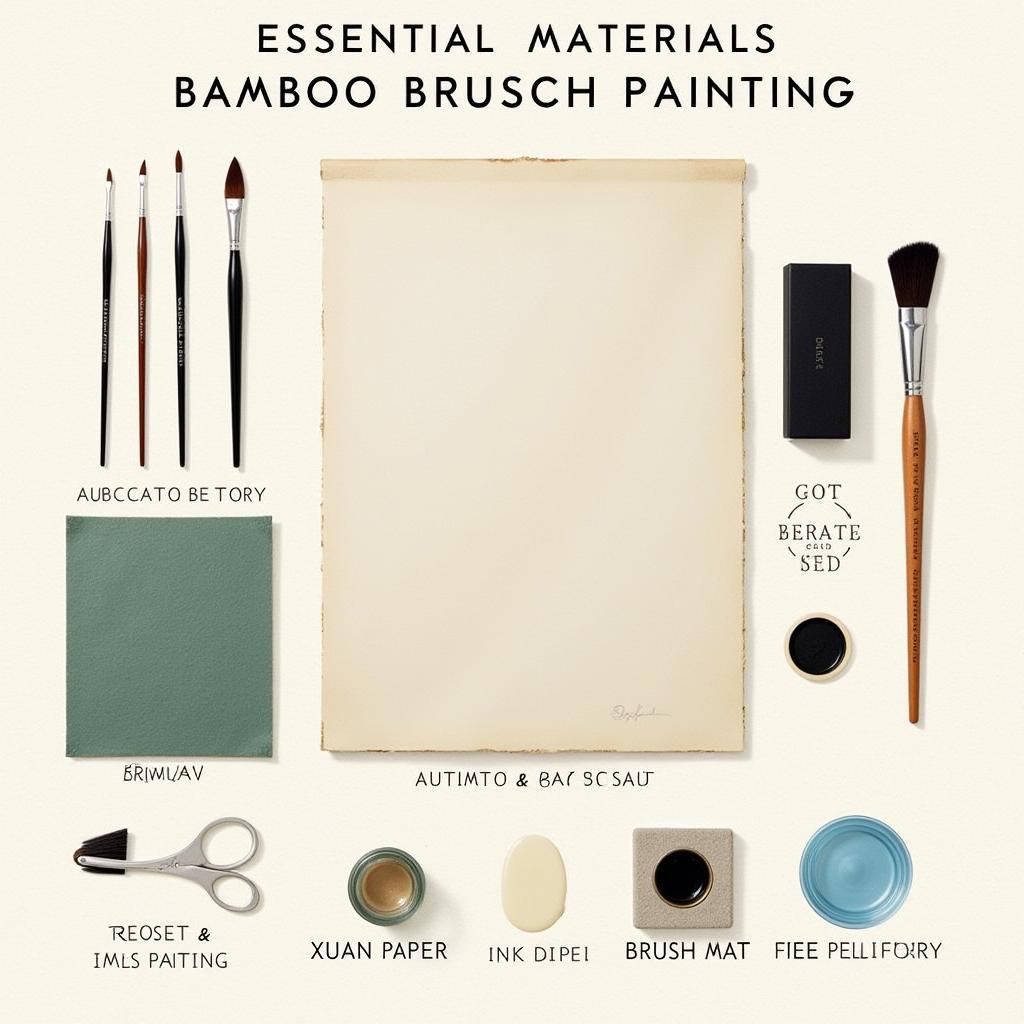 Bamboo Brush Painting Materials and Setup