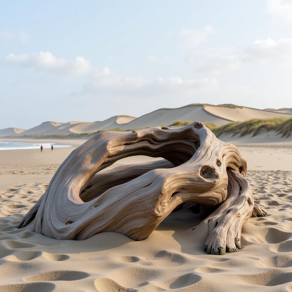 Driftwood Sculpture Inspired by Bandon Dunes' Natural Forms