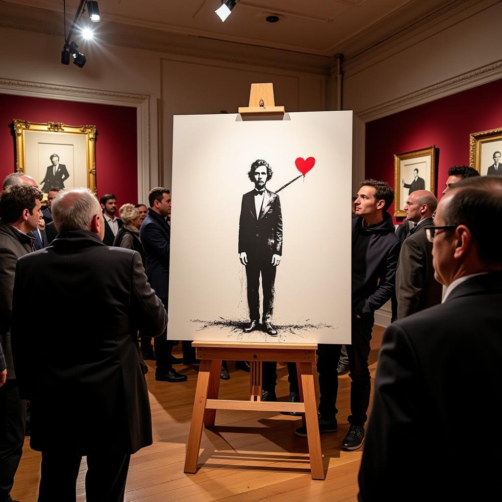 Banksy Canvas Art at Auction