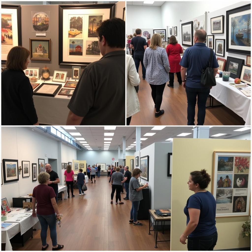 Visitors admiring artwork at the Bardstown Arts and Craft Fair