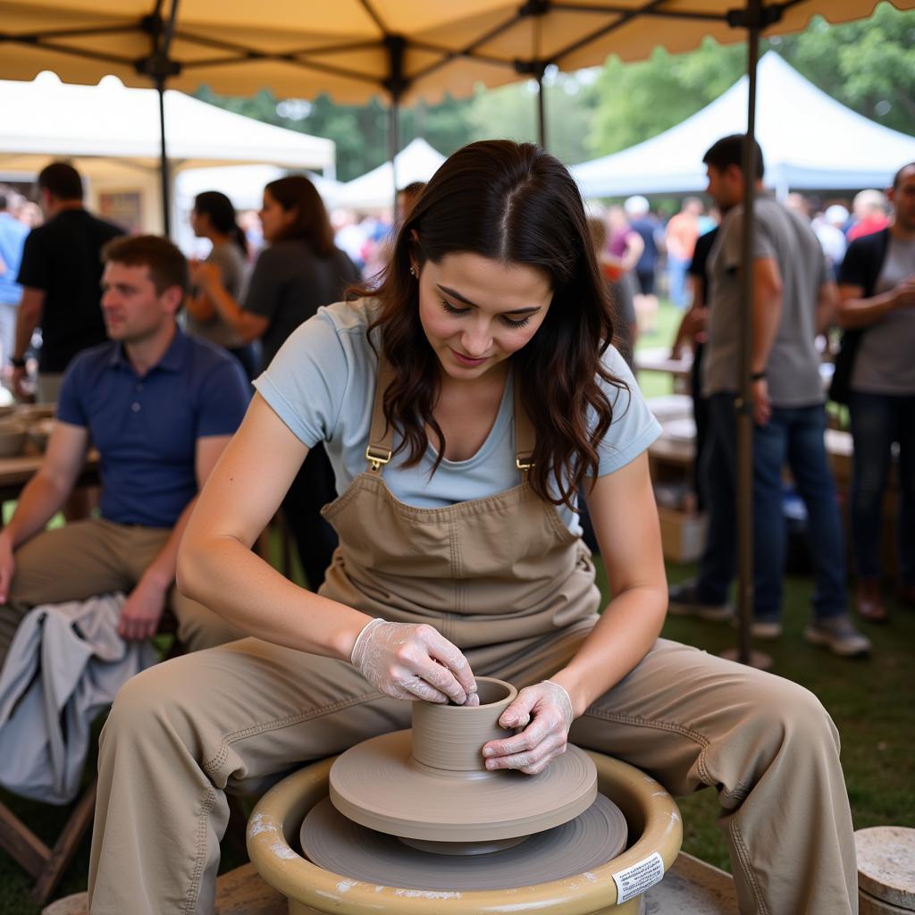 Pottery Demonstration at Bardstown Arts and Crafts Festival