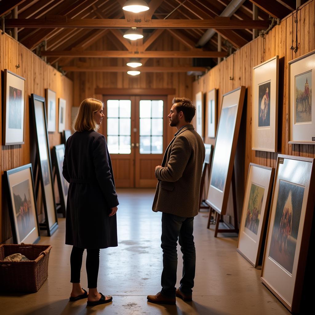 Barrington Art in the Barn Artist Interaction