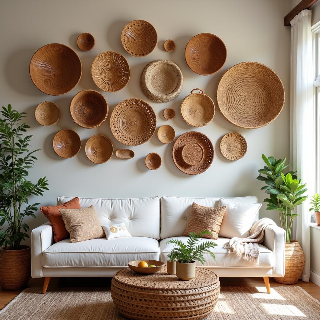 Baskets Wall Art: Weaving Texture and Tradition into Your Home Decor