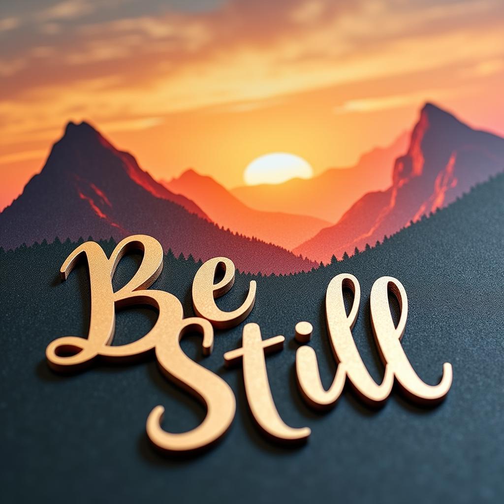 Be Still Wall Art: Nature-Inspired Tranquility