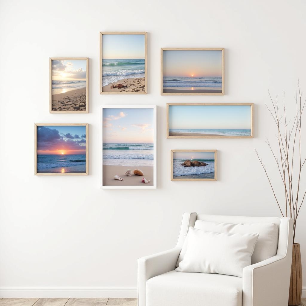 Beach Art Canvas Prints: Gallery Wall Display