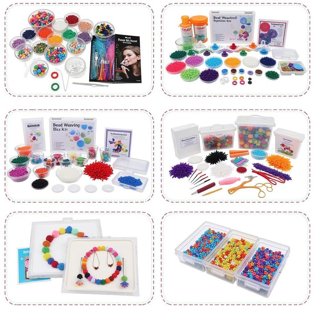 Various bead art kits for different projects