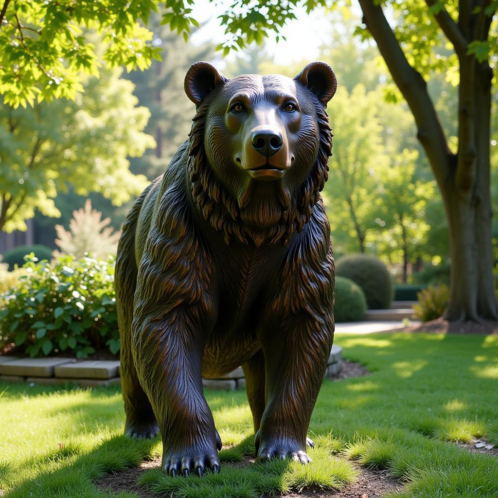 Bear Statue Garden Sculpture