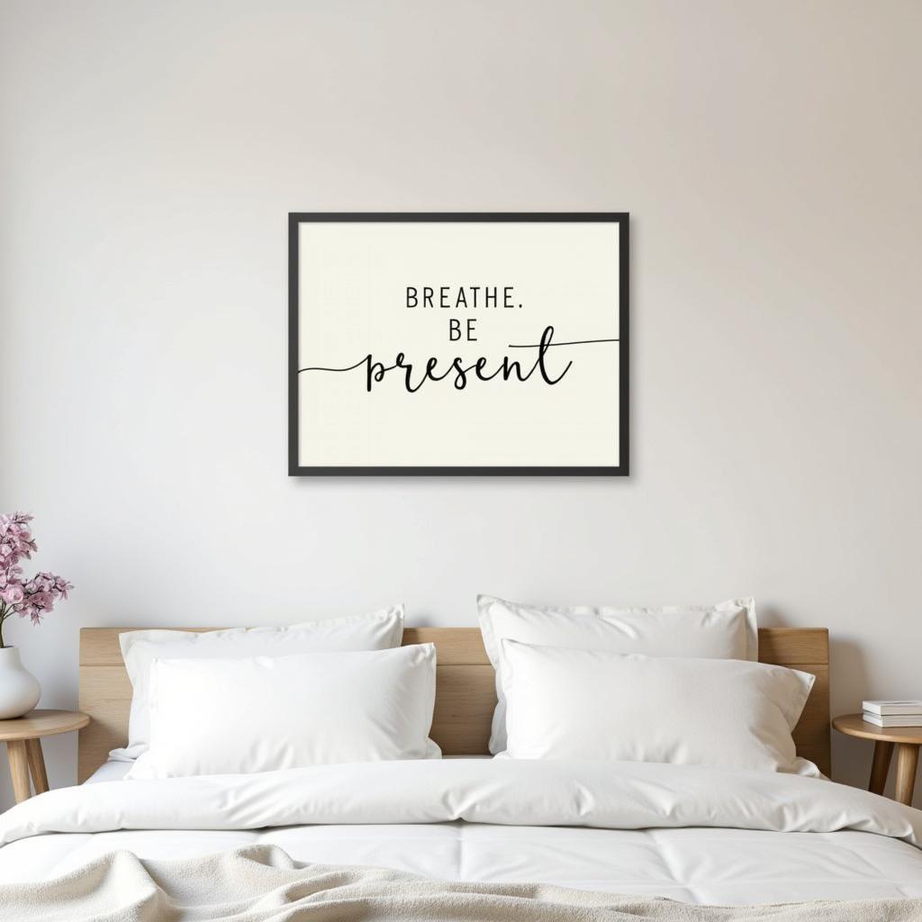 Minimalist Bedroom Wall Art with Inspirational Quotes