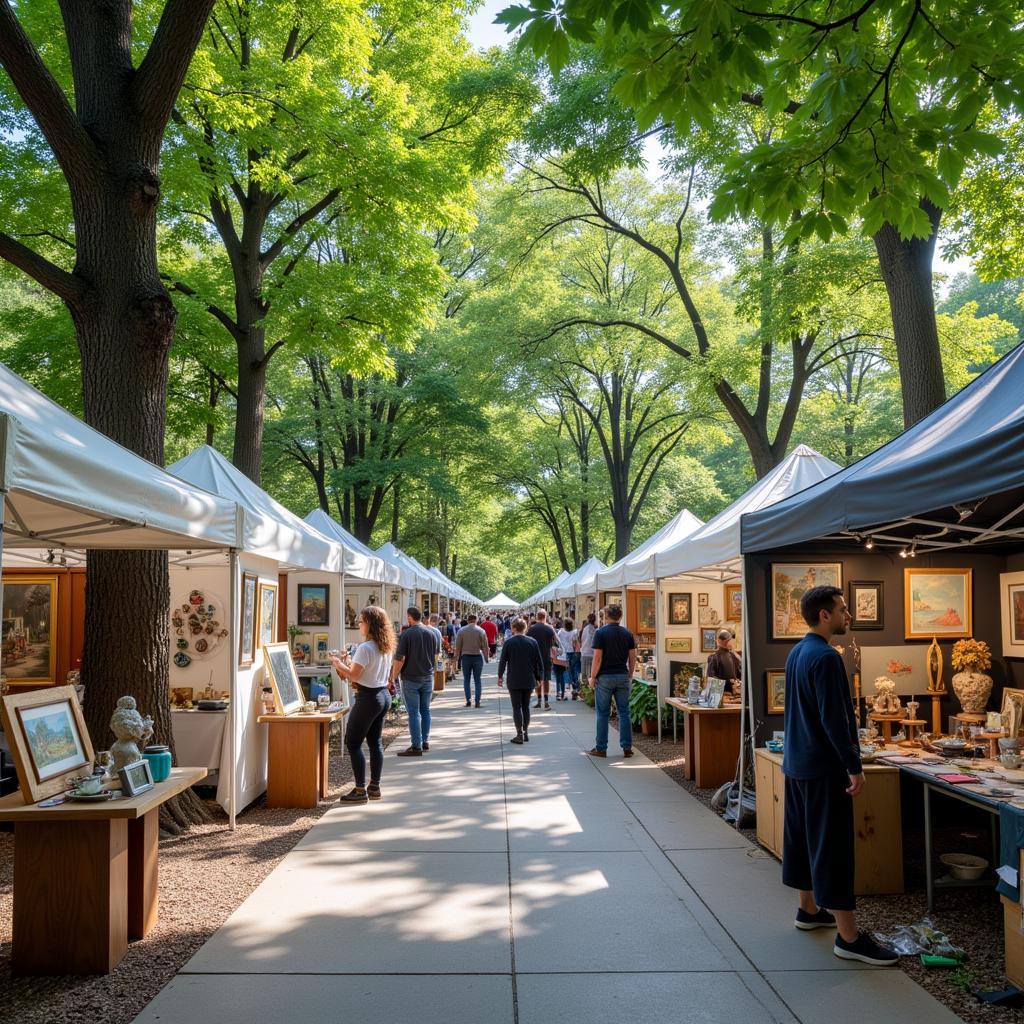 Vibrant Art Display at Bemidji Art in the Park