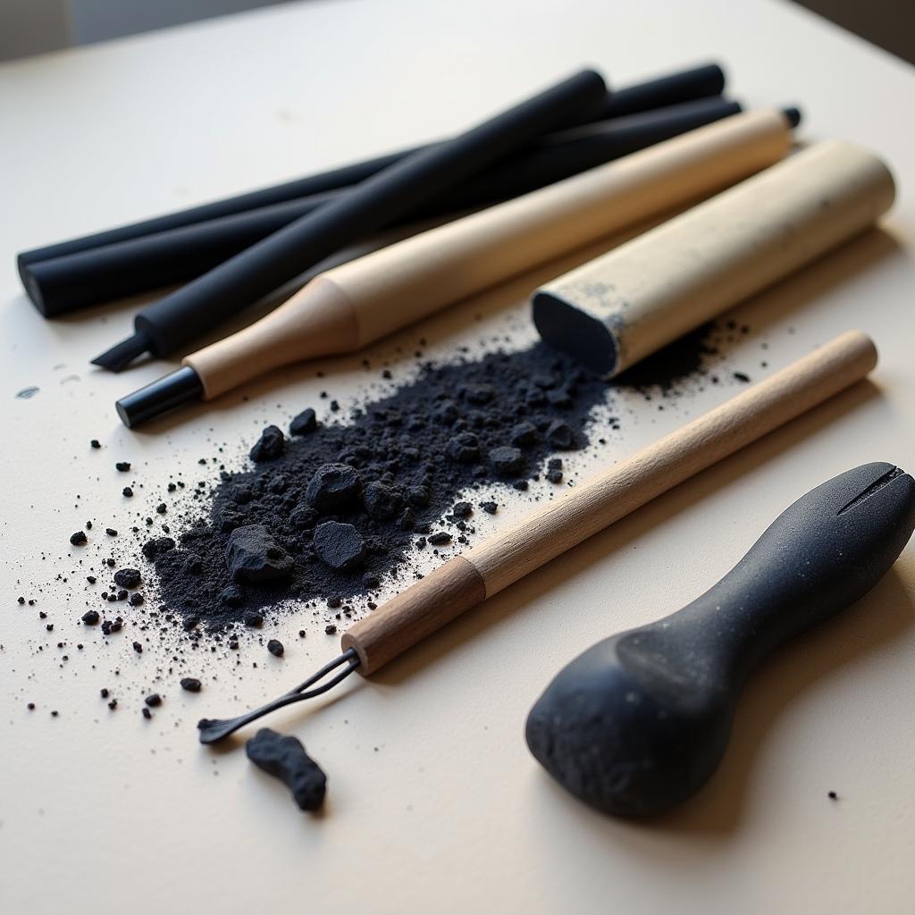 Essential Tools in a Charcoal Art Set