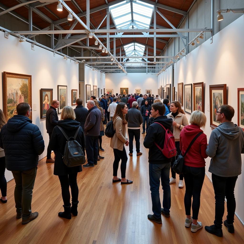 Visitors Exploring Bethesda Art Fair