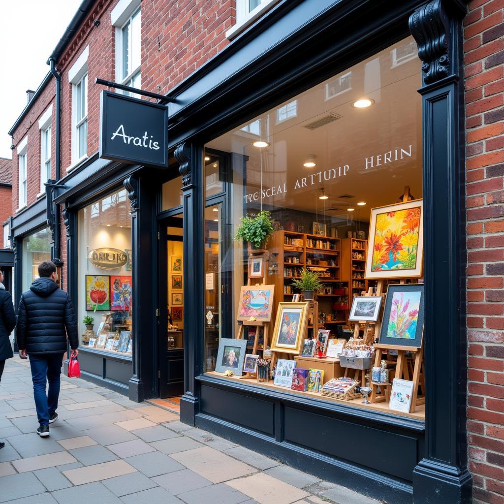 Exterior of a Birmingham City Centre Art Store