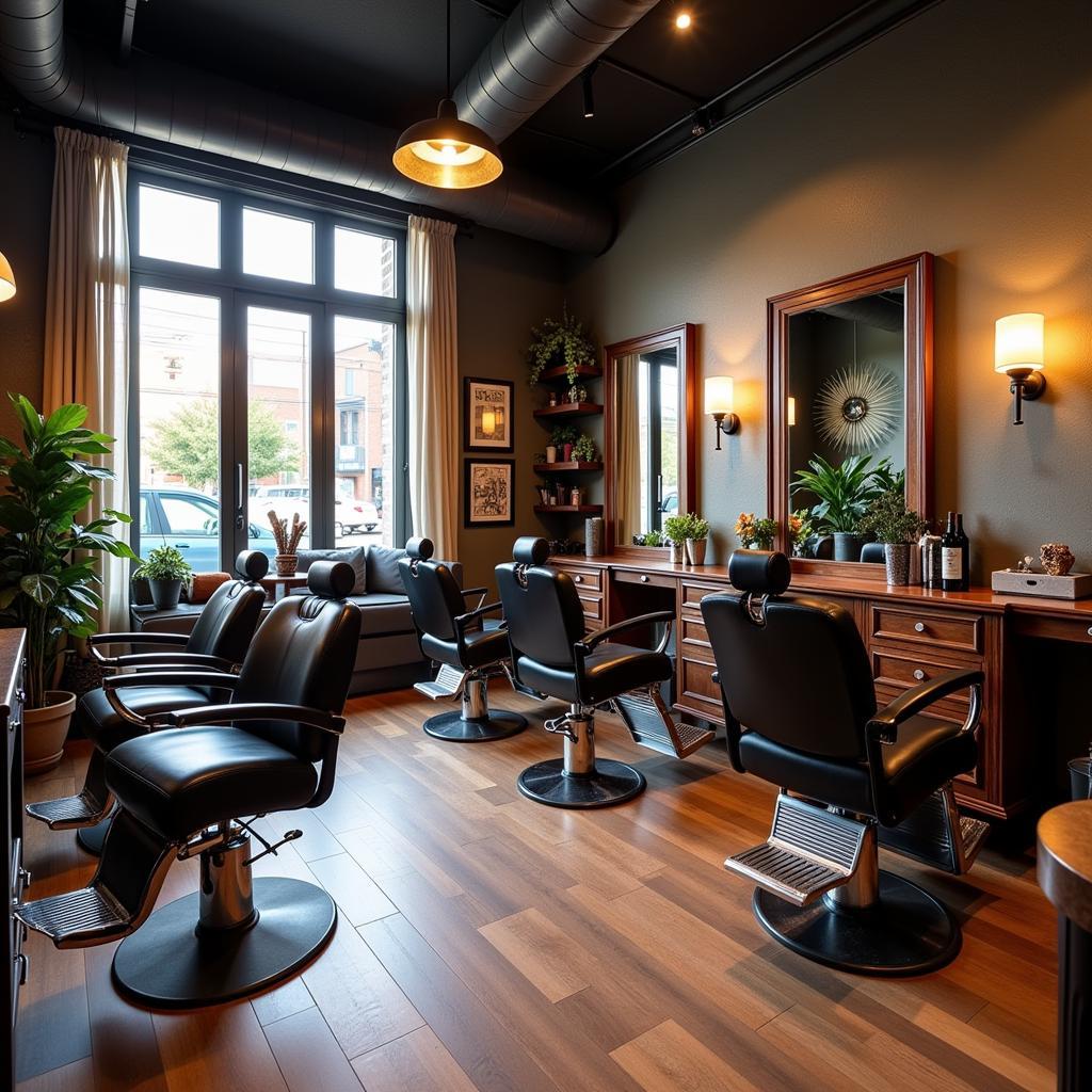 Modern Bishop Arts Barber Shop Interior