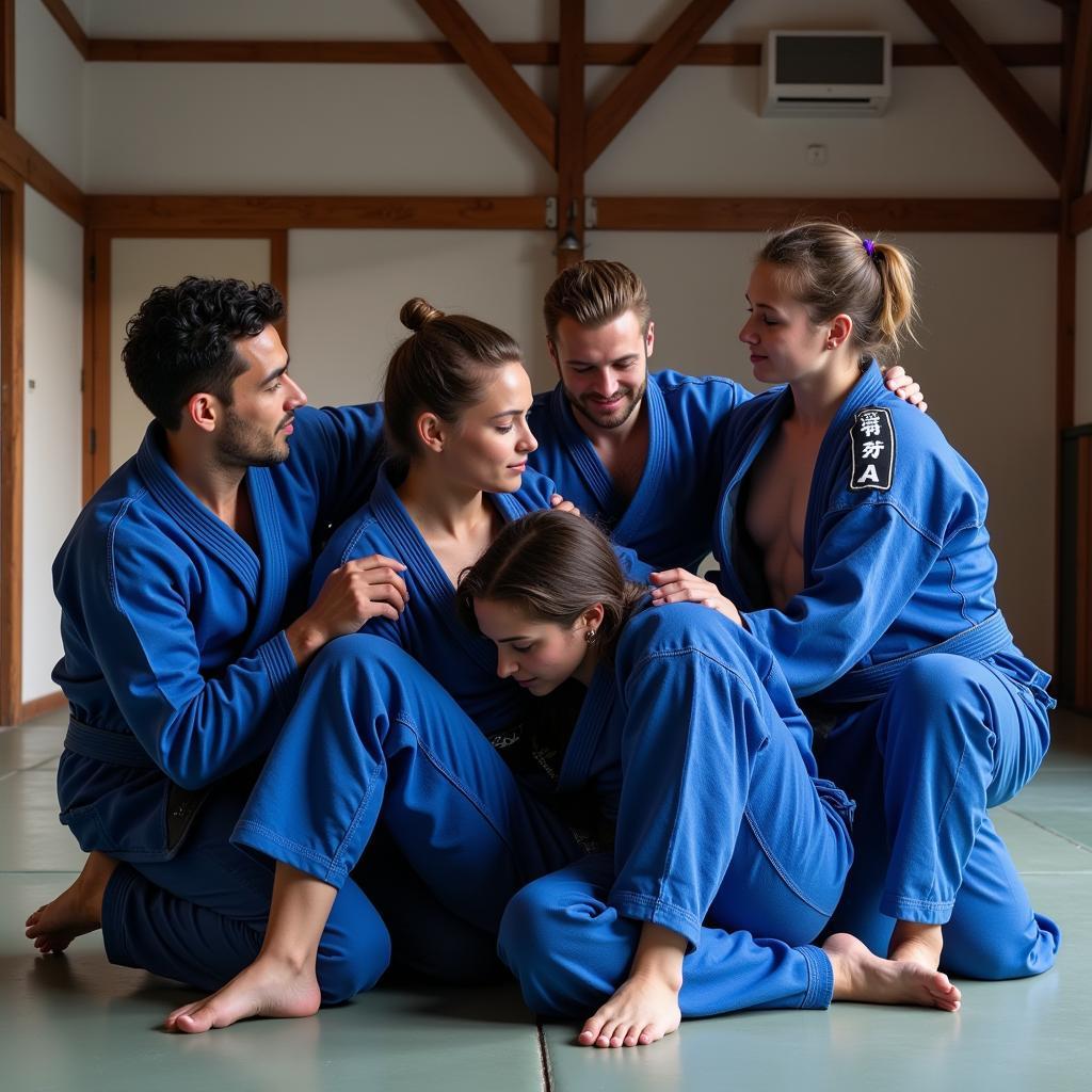 BJJ Practitioners Training Arte Suave