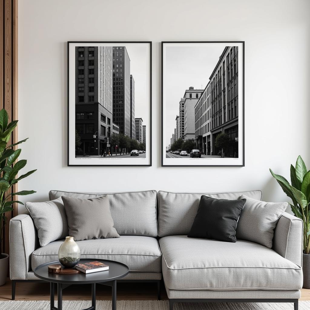 Black and White Photography Wall Art Set of 2