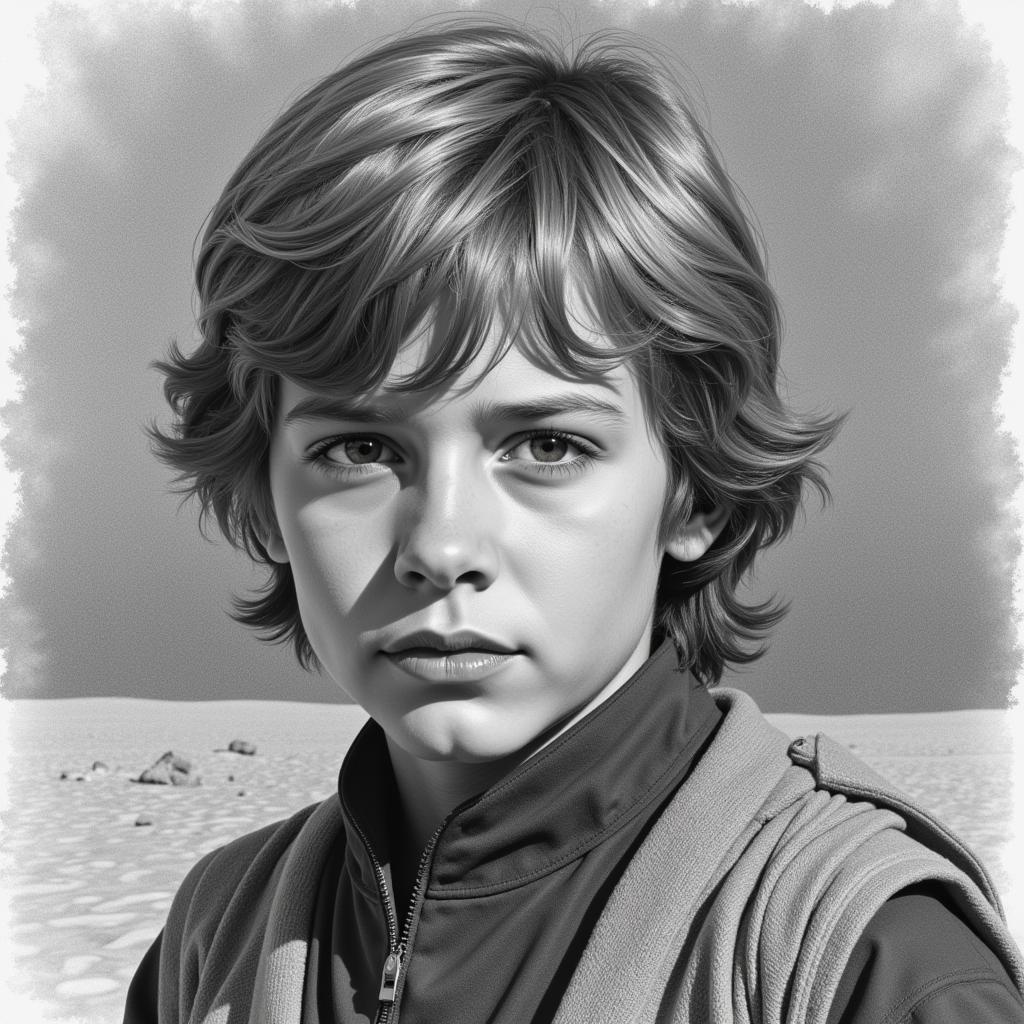 Luke Skywalker in Black and White