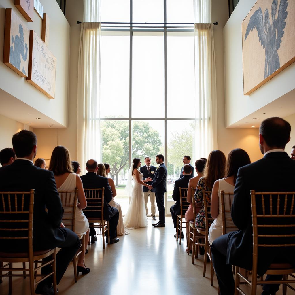 Blanton Museum Atrium Wedding Ceremony