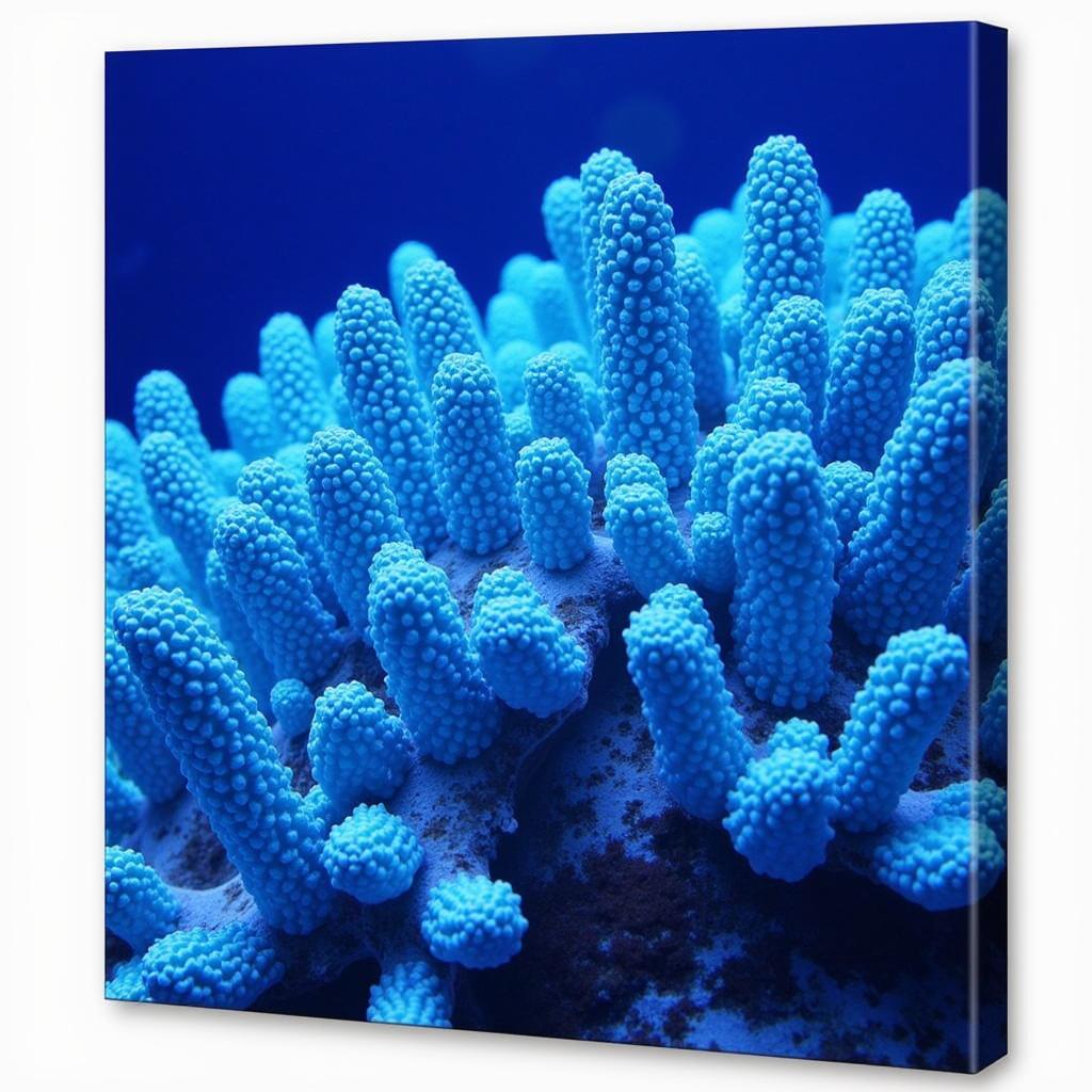 Blue Coral Canvas Print Wall Art