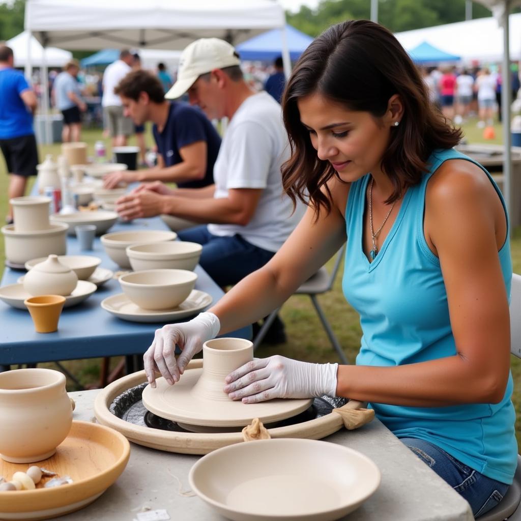 Pottery Demonstration at the Blue Crab Arts and Crafts Festival