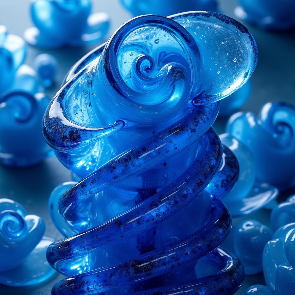 Modern Blue Glass Sculpture: A Testament to Artistic Innovation