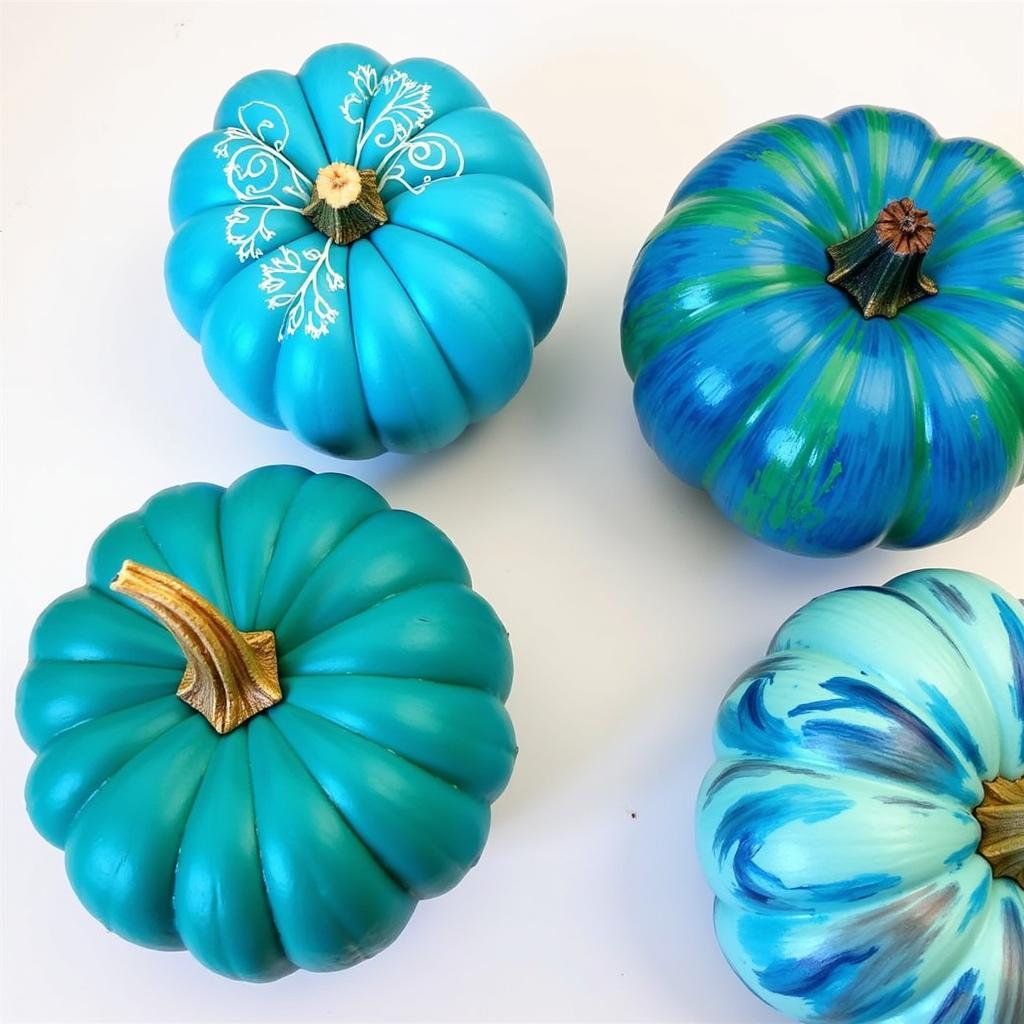 Blue Pumpkin Painting Ideas: Explore Various Styles and Techniques