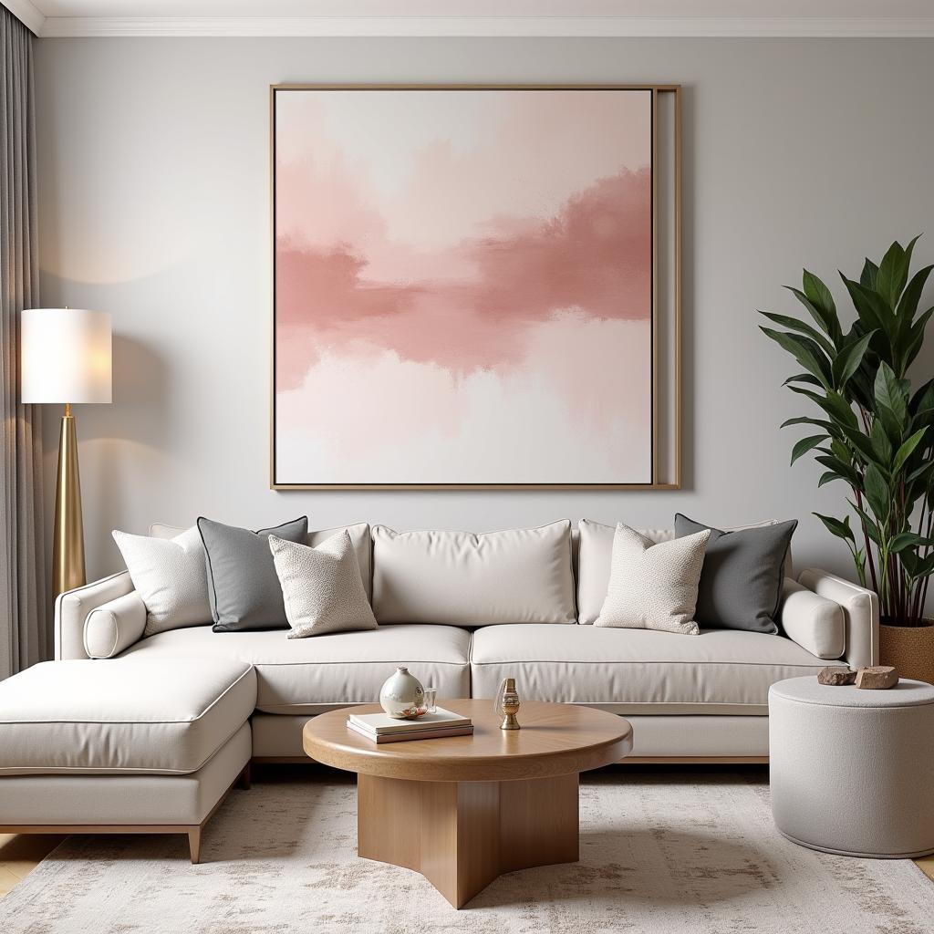 Blush Wall Art Living Room Decor Ideas