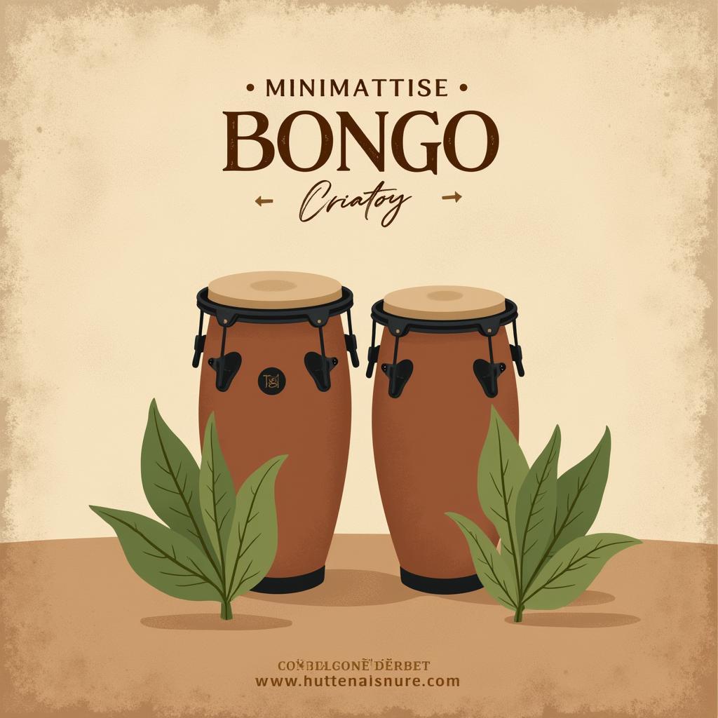 Bongo Cover Art with Minimalist Design and Earth Tones