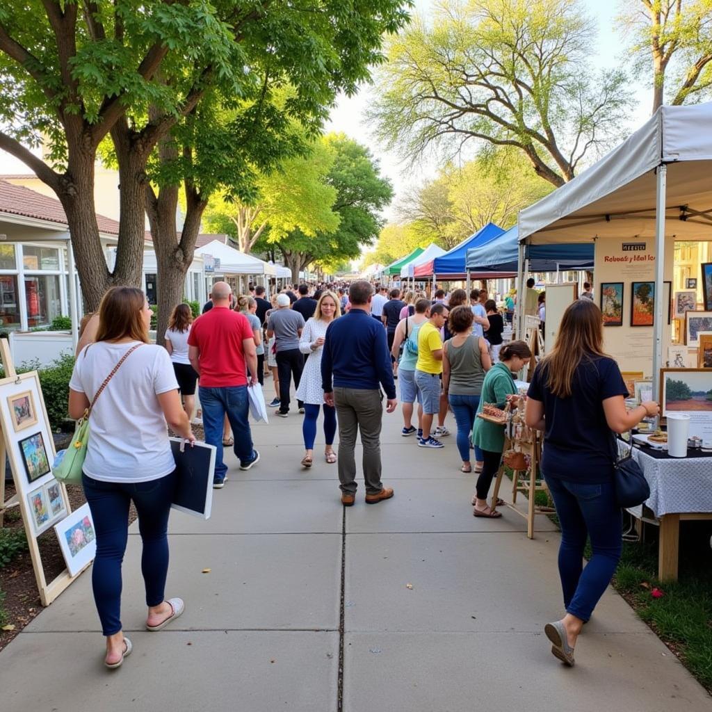 Attendees at a Bonita Springs Art Festival