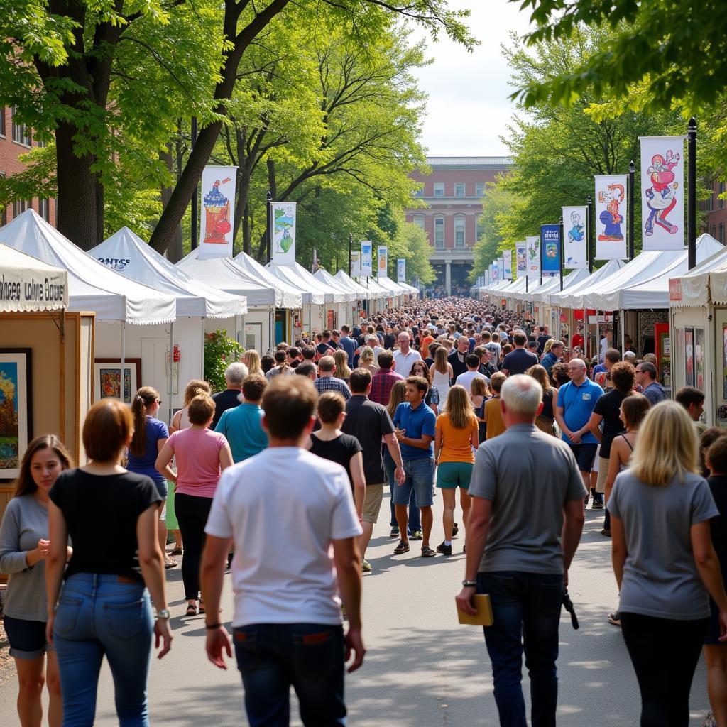 Visitors Enjoying Art at Brandywine Festival