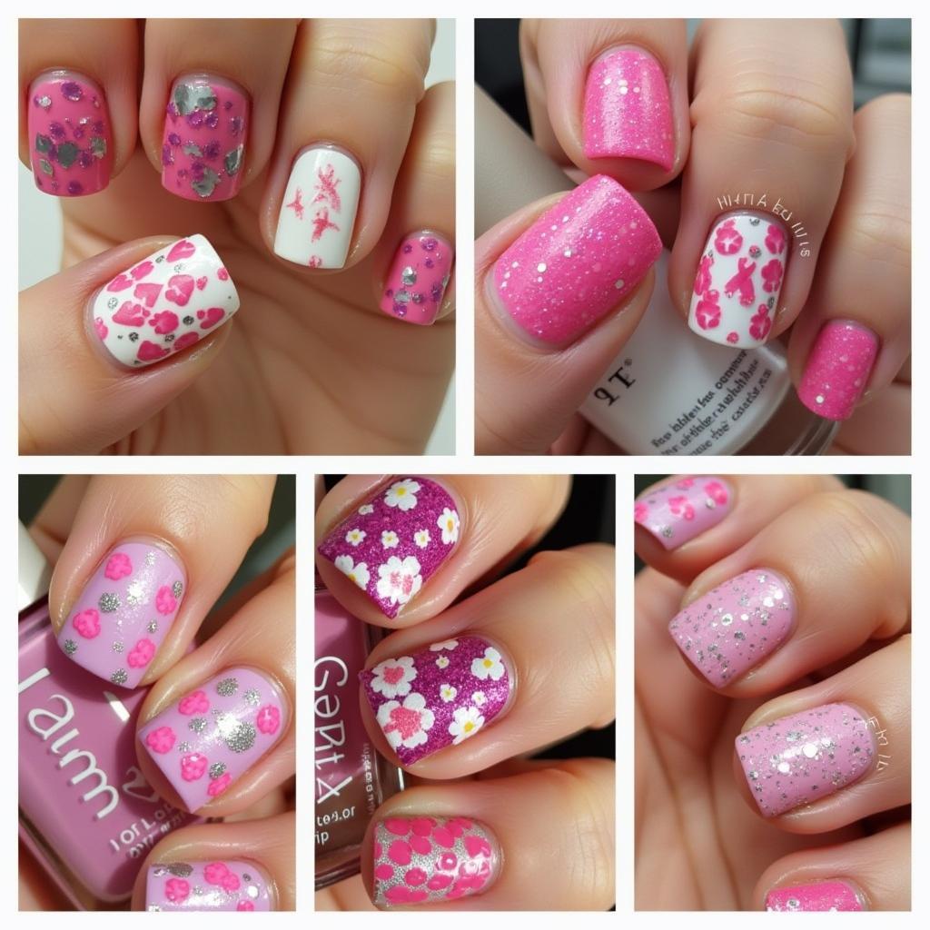 Fundraising Nail Art Designs for Breast Cancer