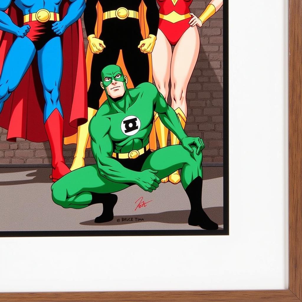 Signed Bruce Timm Justice League Art Print