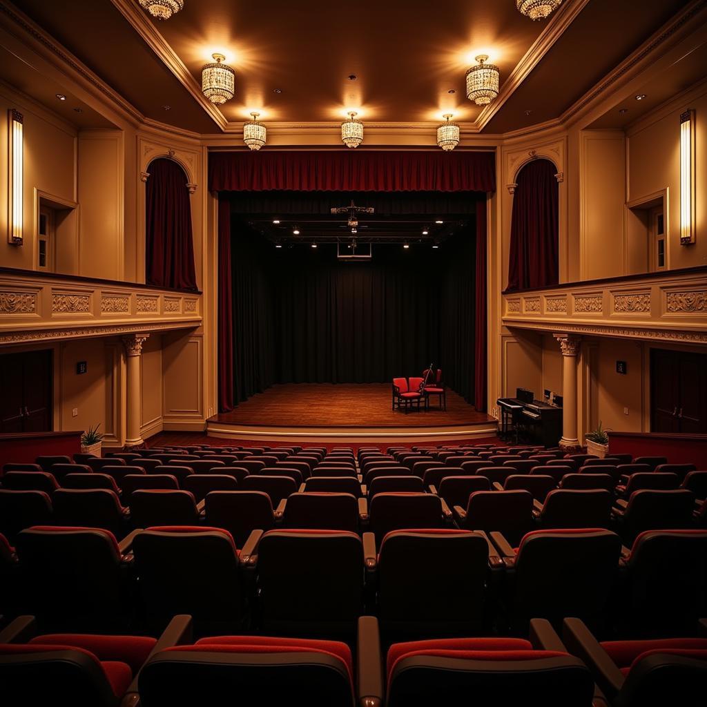 Calhoun Performing Arts Center audience view from the balcony during a performance