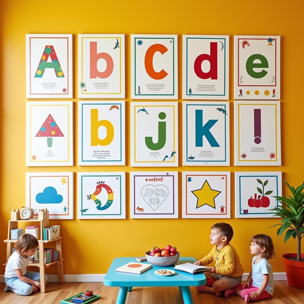 Canvas Children's Wall Art with Educational Themes